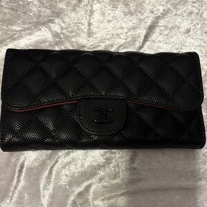 C C  Black Quilted wallet